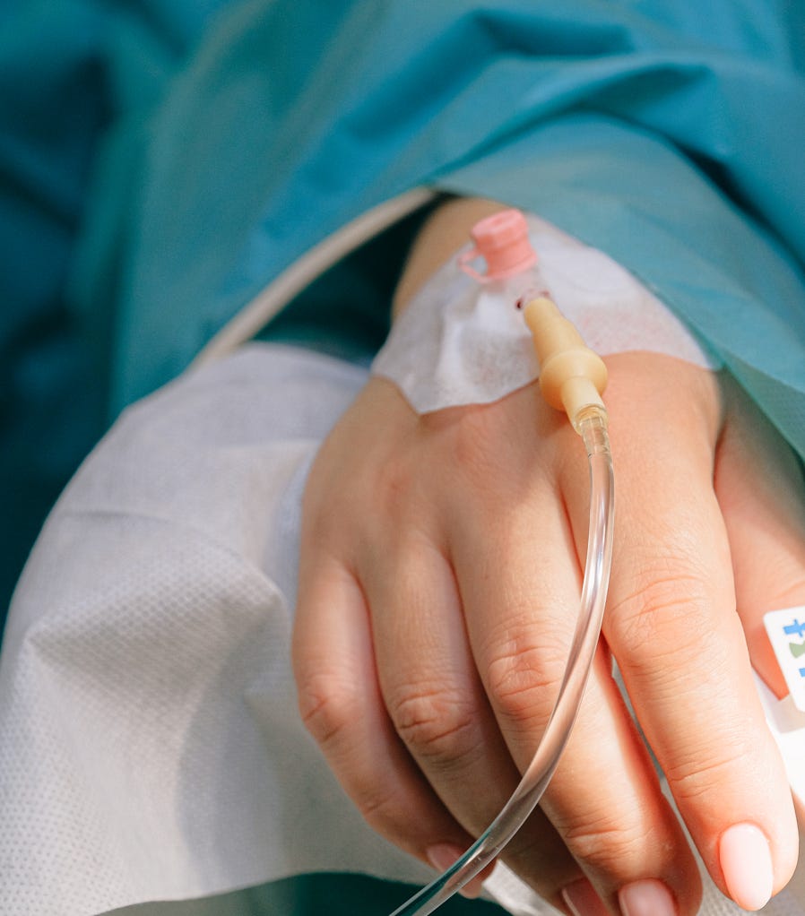 Patient with Iv Line